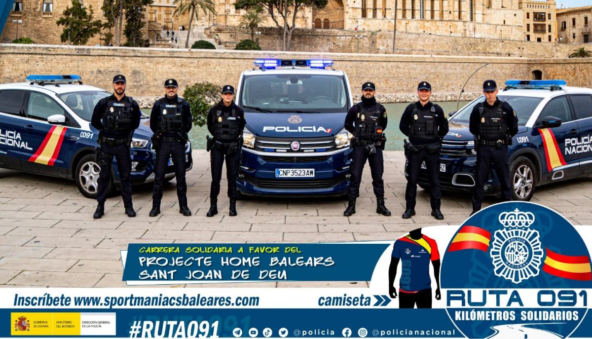 La Policía Nacional celebra la Ruta 091, una carrera solidaria para todos  los públicos en Palma