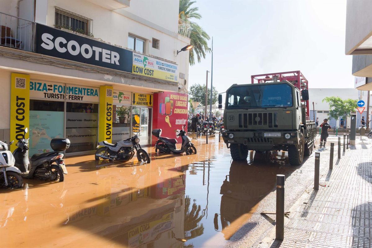 Ibiza solicitará al Gobierno la declaración de zona catastrófica por los daños de las lluvias torrenciales