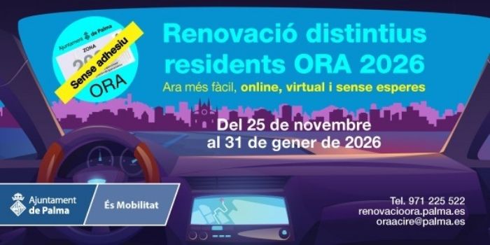 Adiós a la pegatina ORA: Palma estrena un sistema 100% digital