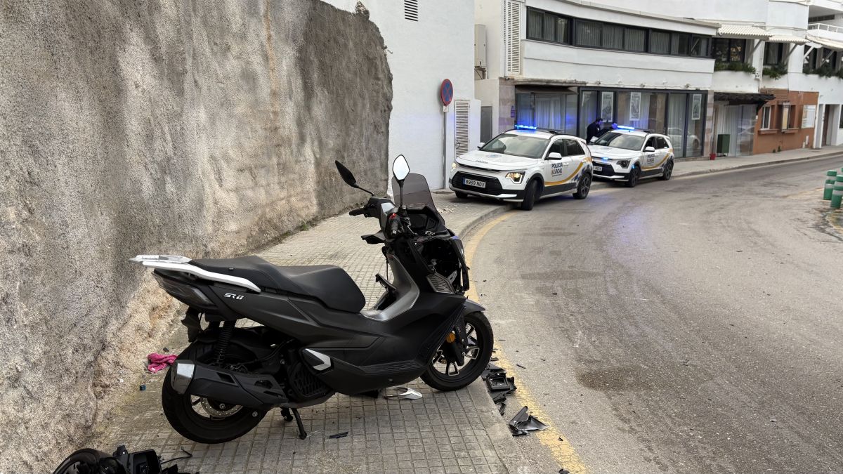 Persecución policial en Calvià: un motorista detenido tras provocar un accidente y huir a gran velocidad