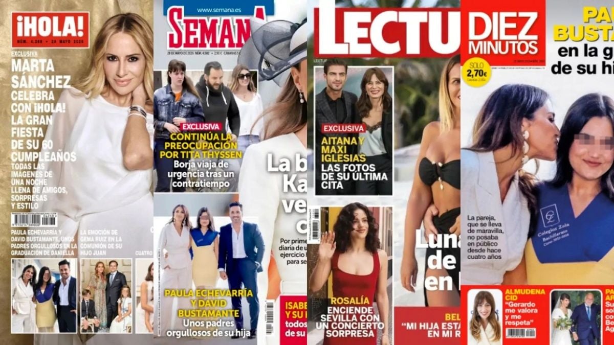 La luna de miel de Marta López o el 60 cumpleaños de Marta Sánchez, las portadas del corazón del 13 de mayo