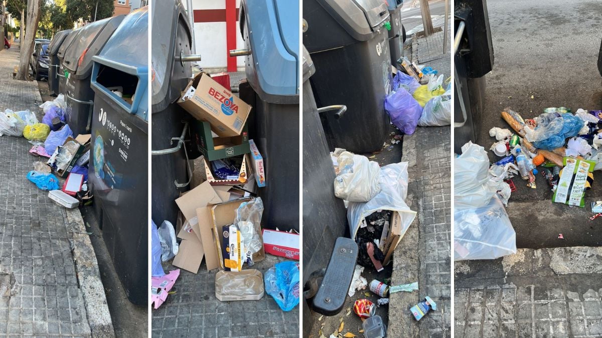 Indignación en Can Pastilla por el colapso de basura en sus calles