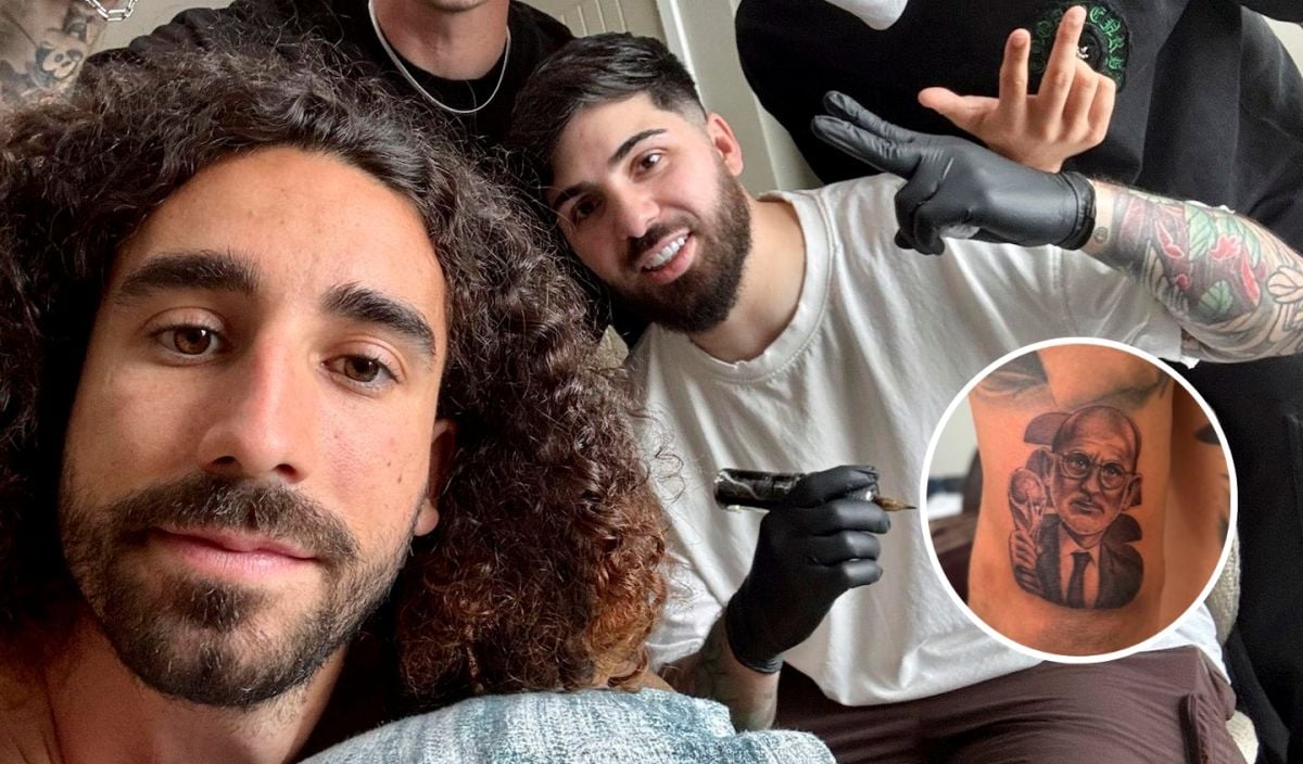Cucurella cumple su promesa y se tatúa la cara de Luis de la Fuente tras ganar el Mundial
