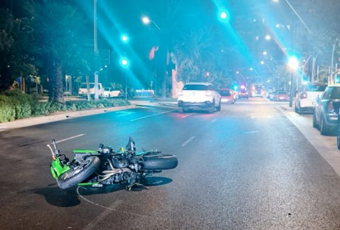 Investigado un motorista por un accidente en el Paseo Marítimo de Palma tras circular haciendo zigzags