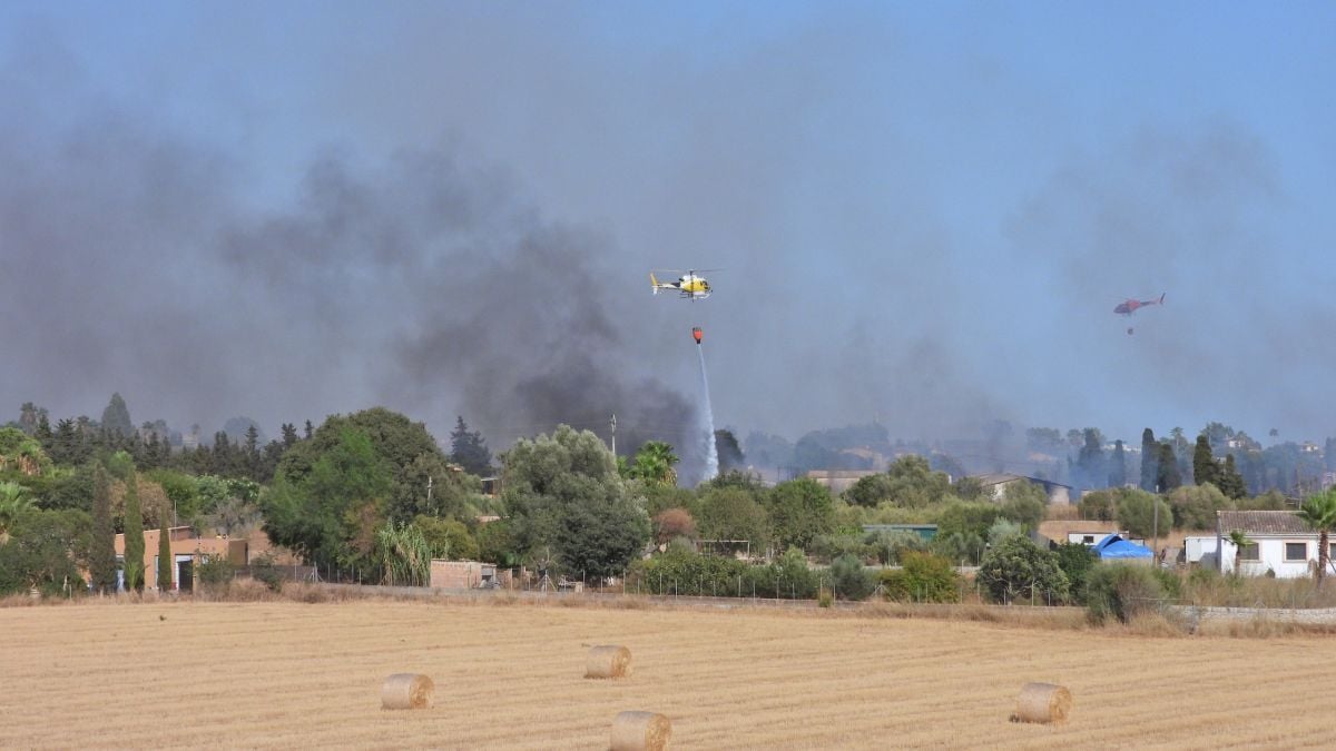 Continúan las labores de extinción del incendio en las vaquerías de Santa Maria
