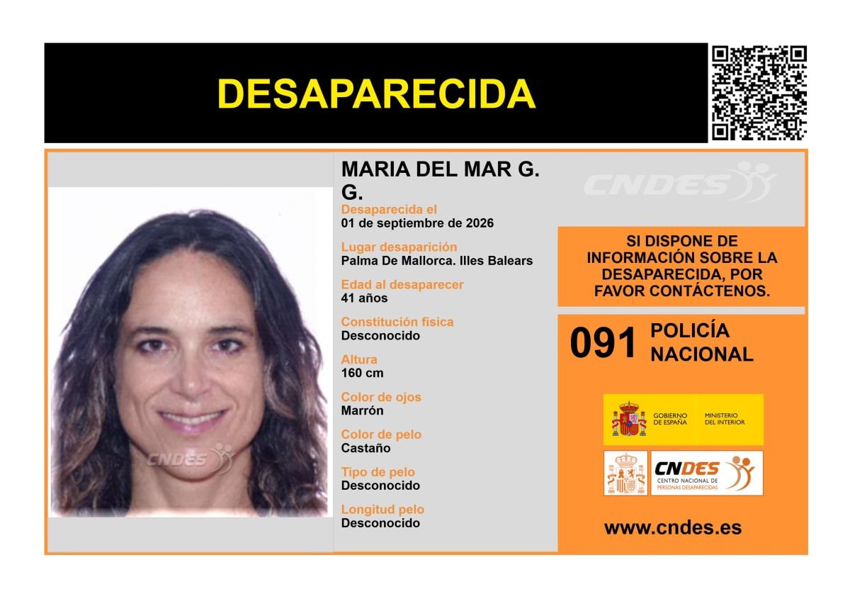 Buscan a una mujer de 41 años desaparecida en Palma desde el 1 de septiembre