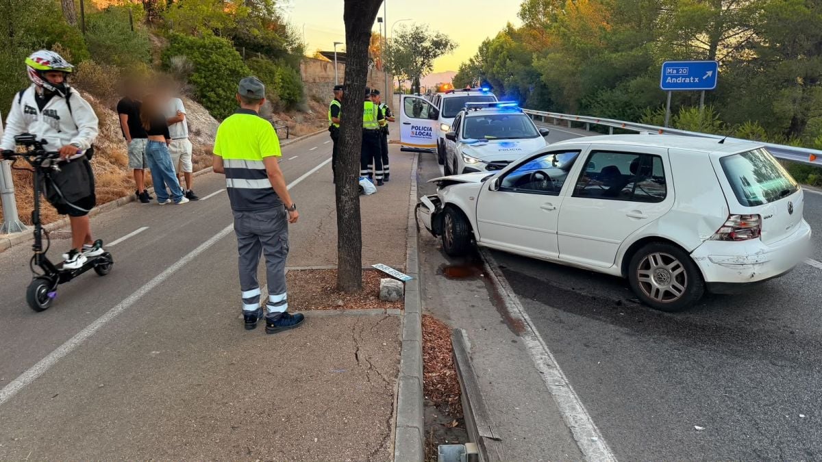 Un conductor novel triplica la tasa de alcohol tras sufrir un aparatoso accidente en Camí dels Reis